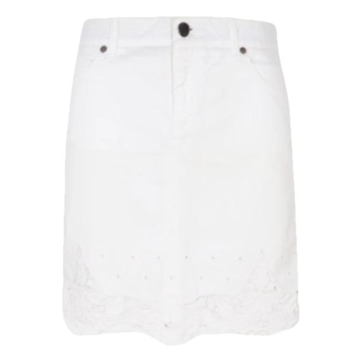 Pre-owned Stella Mccartney Mini Skirt In White