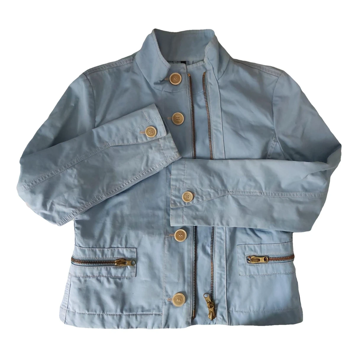 Pre-owned Fay Short Vest In Blue