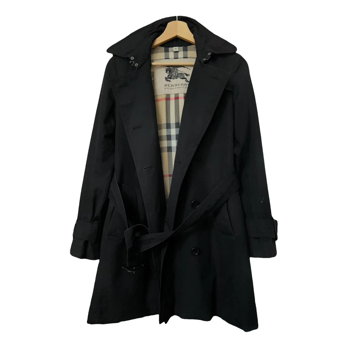 Pre-owned Burberry Westminster Trench Coat In Black