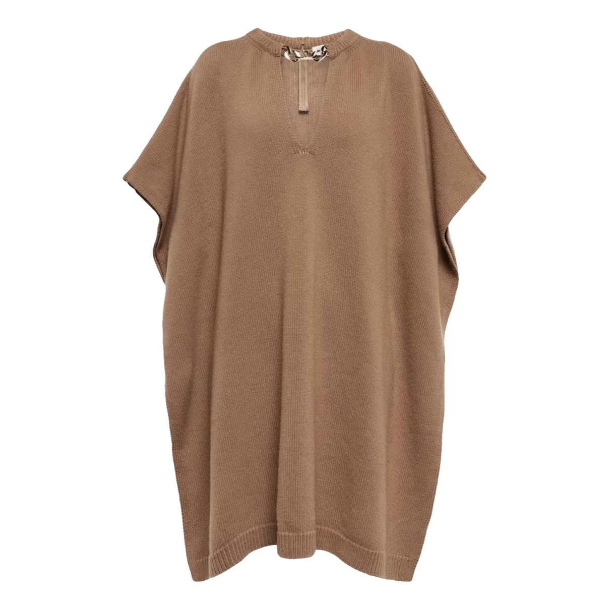 Pre-owned Valentino Wool Cape In Brown