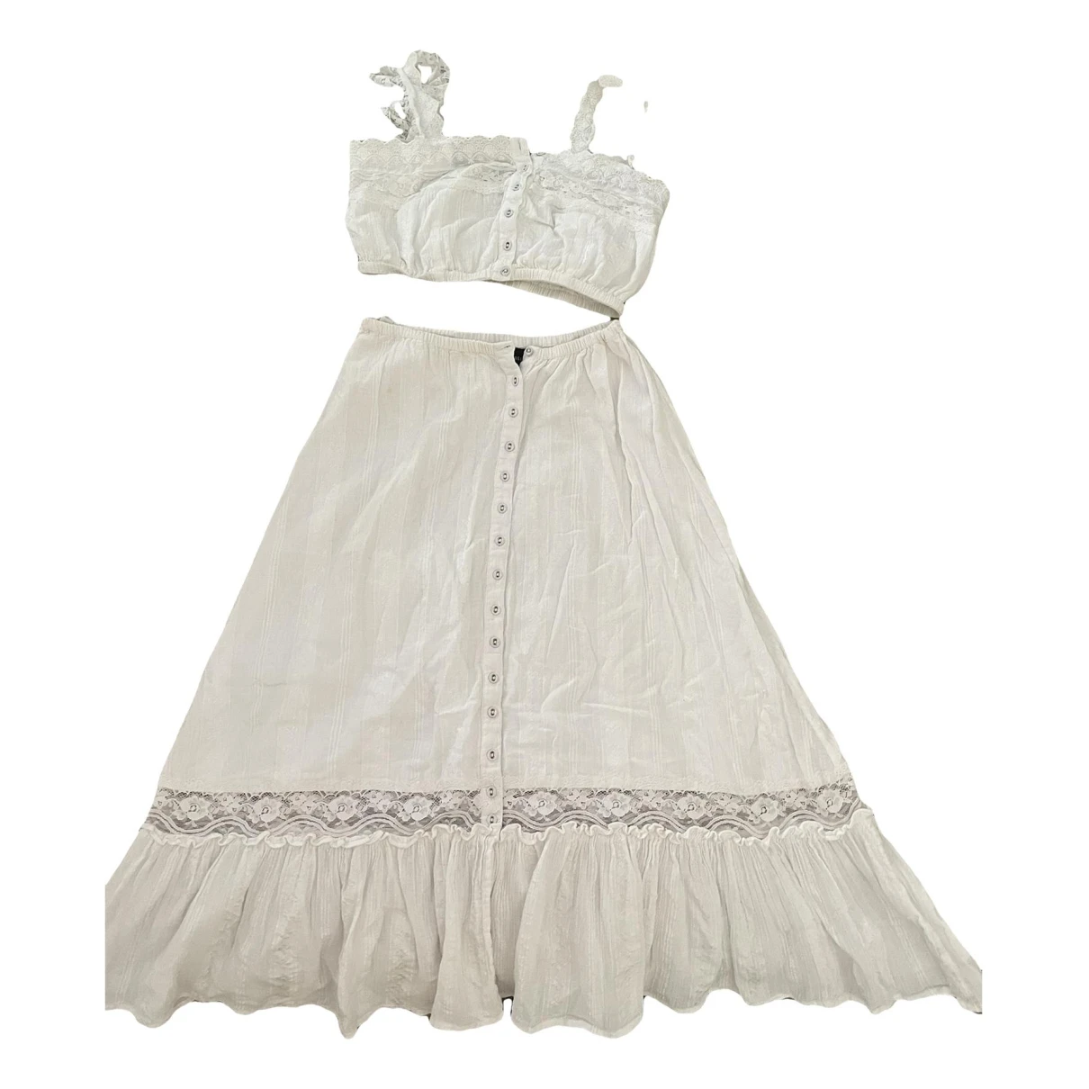 Pre-owned Majorelle Mid-length Dress In White