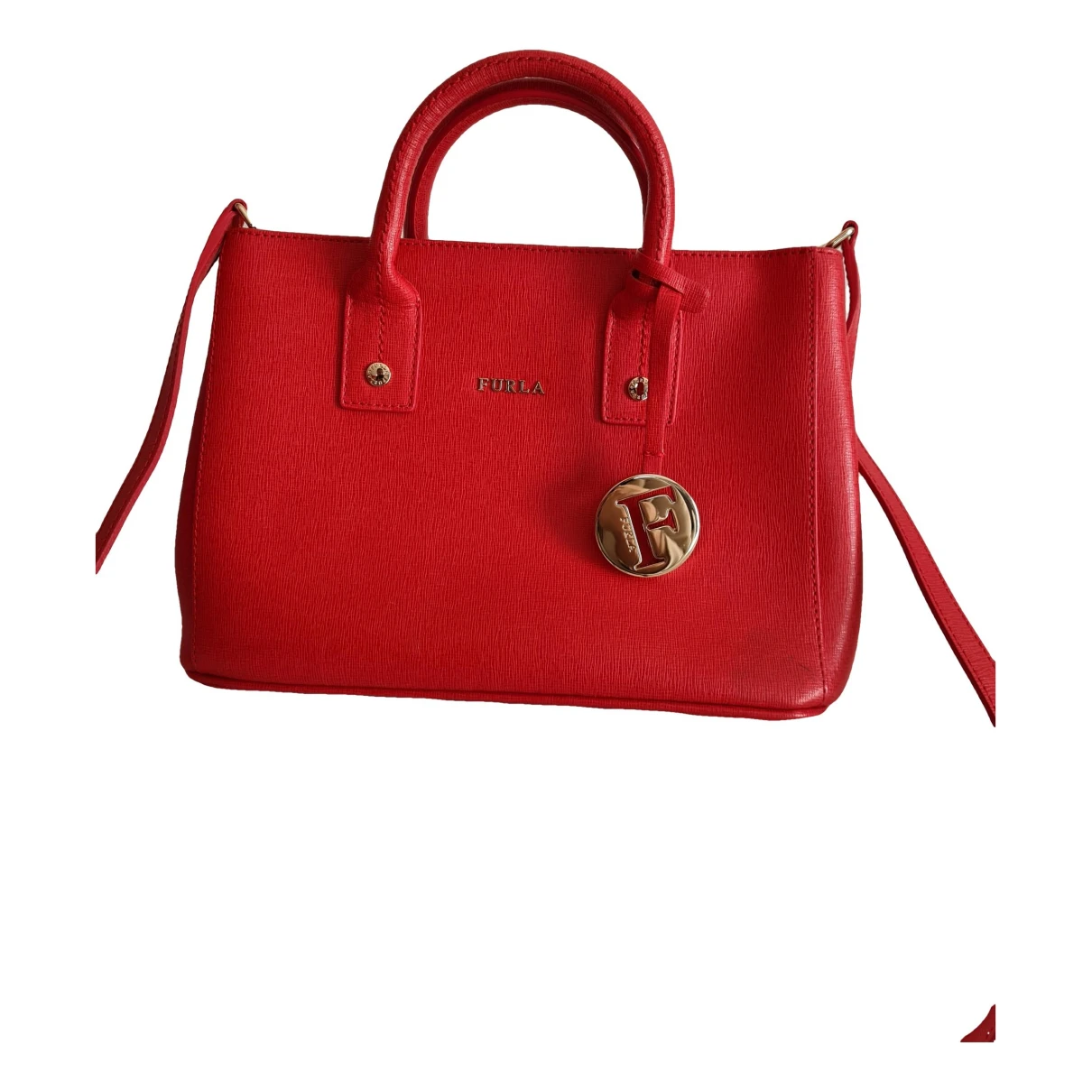 Pre-owned Furla Leather Crossbody Bag In Red