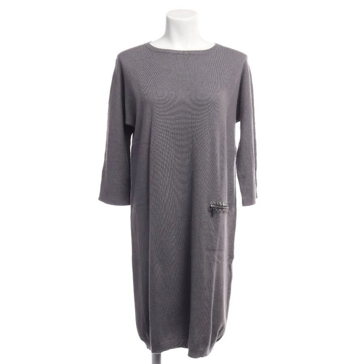 Pre-owned Fabiana Filippi Wool Dress In Grey