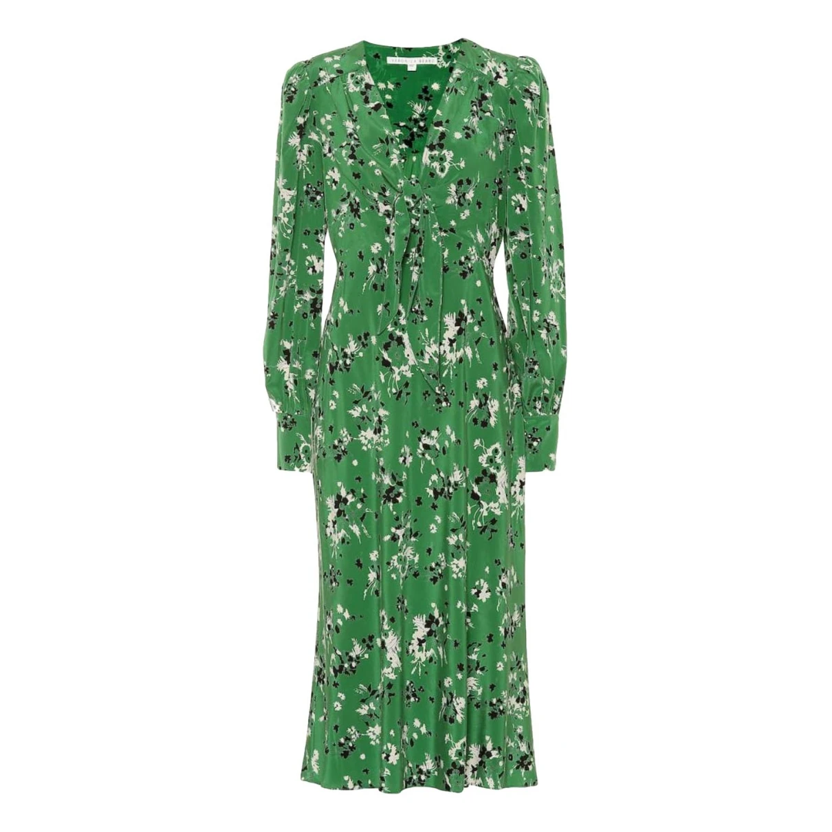 Pre-owned Veronica Beard Silk Maxi Dress In Green