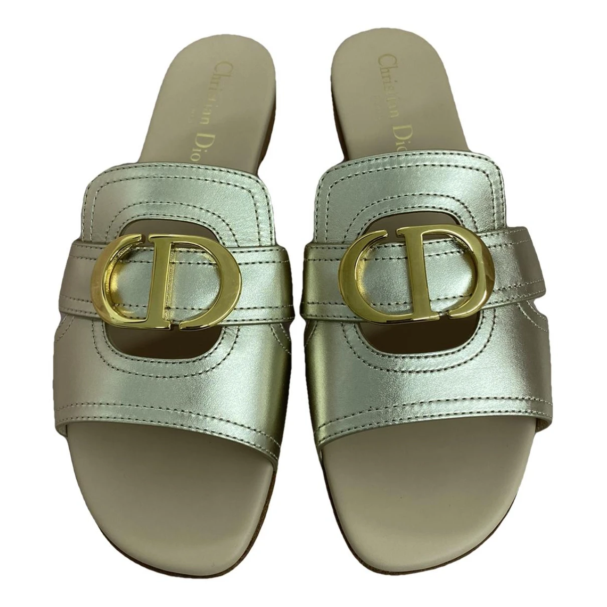 Pre-owned Dior Leather Mules In Other