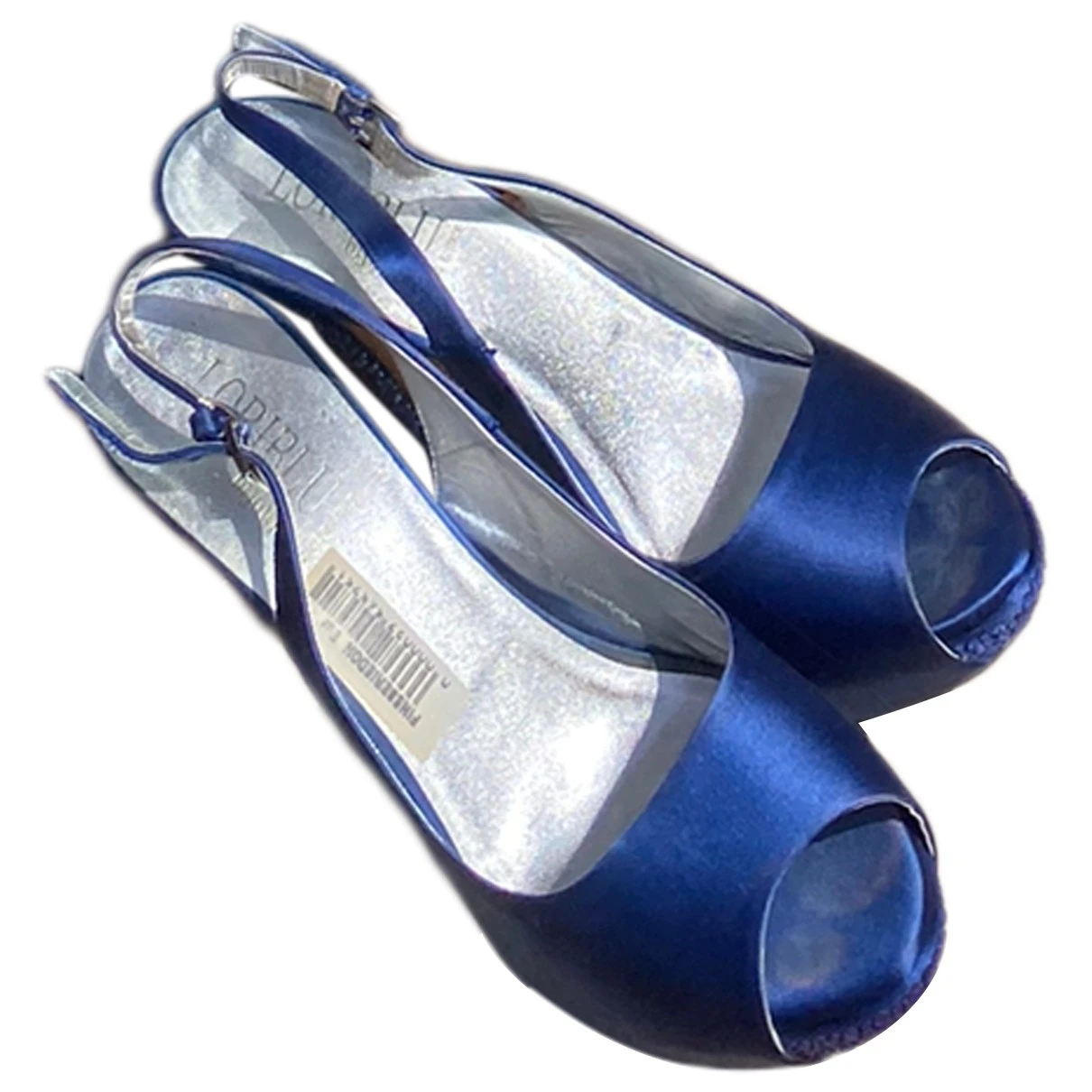 Pre-owned Loriblu Cloth Heels In Blue