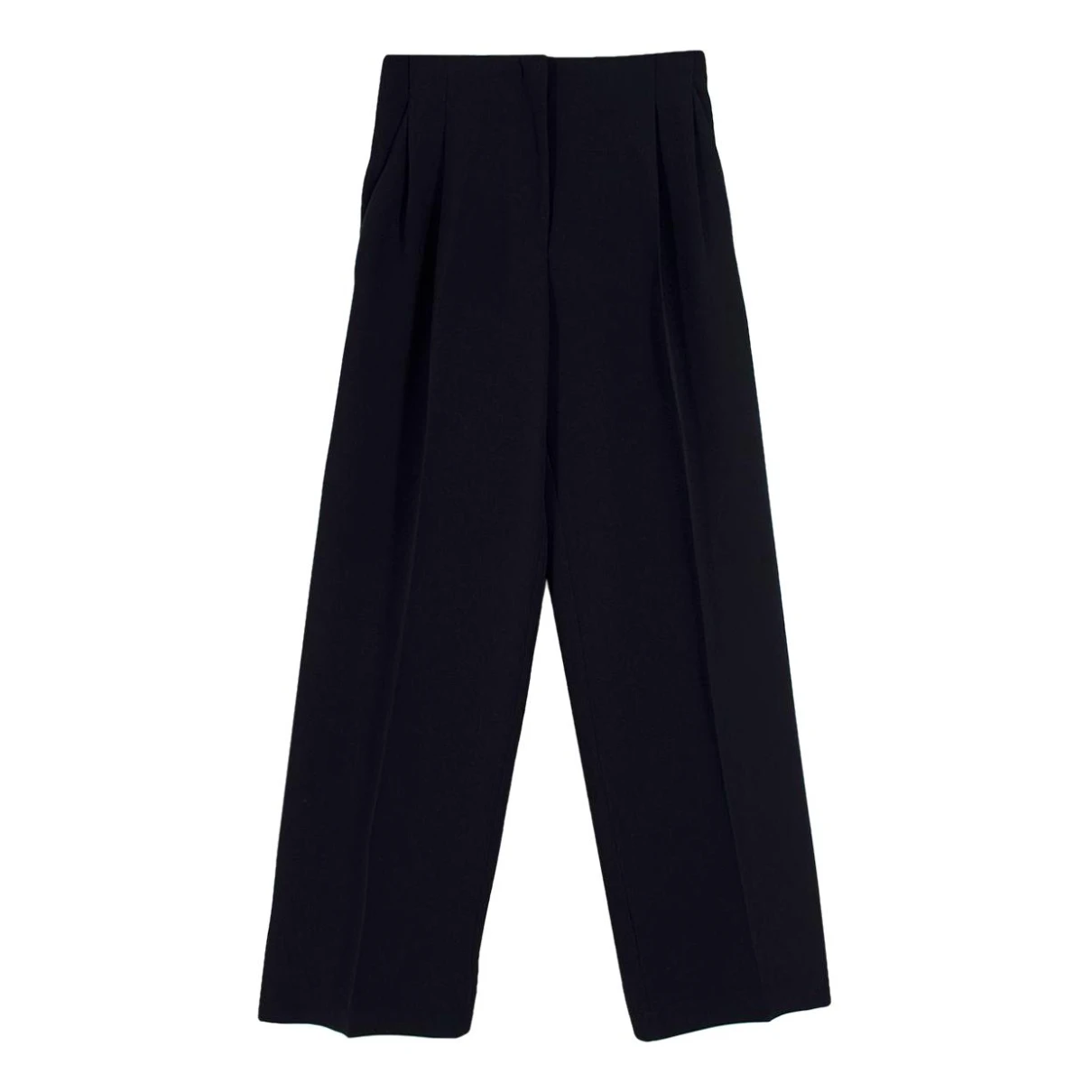 Pre-owned Dior Silk Trousers In Blue
