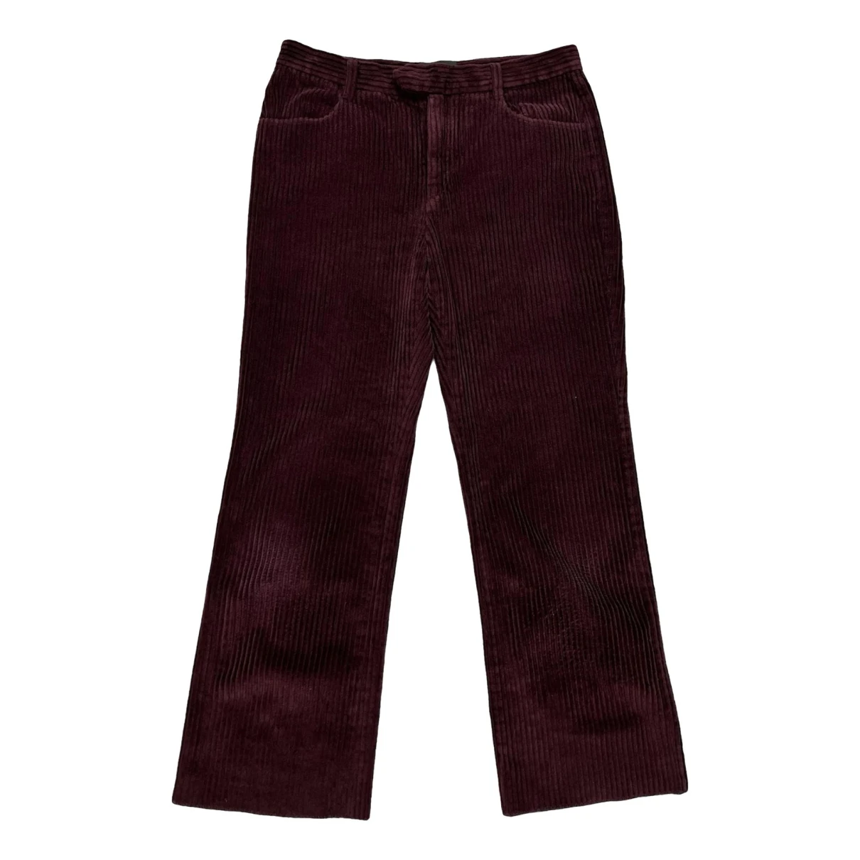 Pre-owned Isabel Marant Velvet Short Pants In Burgundy