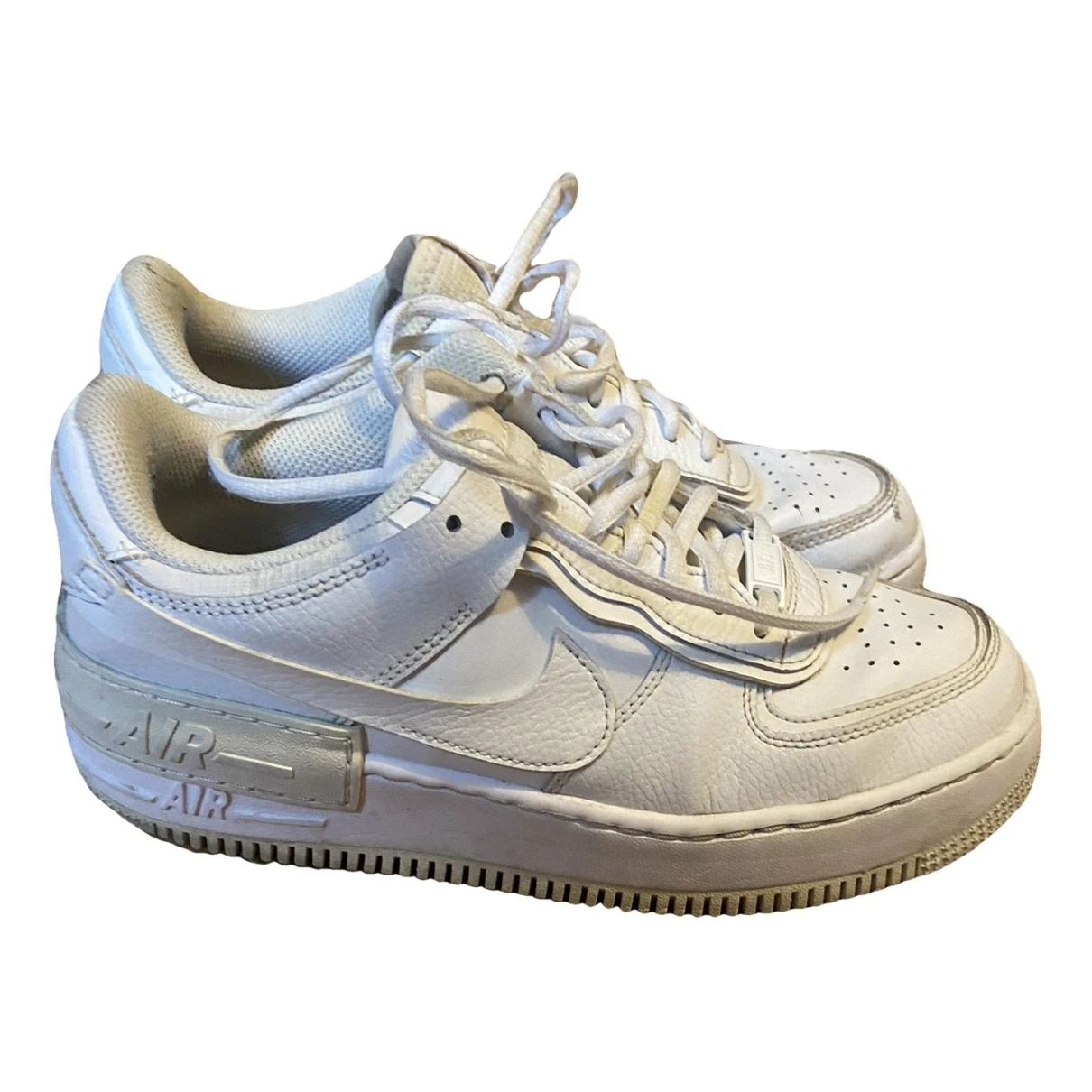 Pre-owned Nike Air Force 1 Patent Leather Trainers In White
