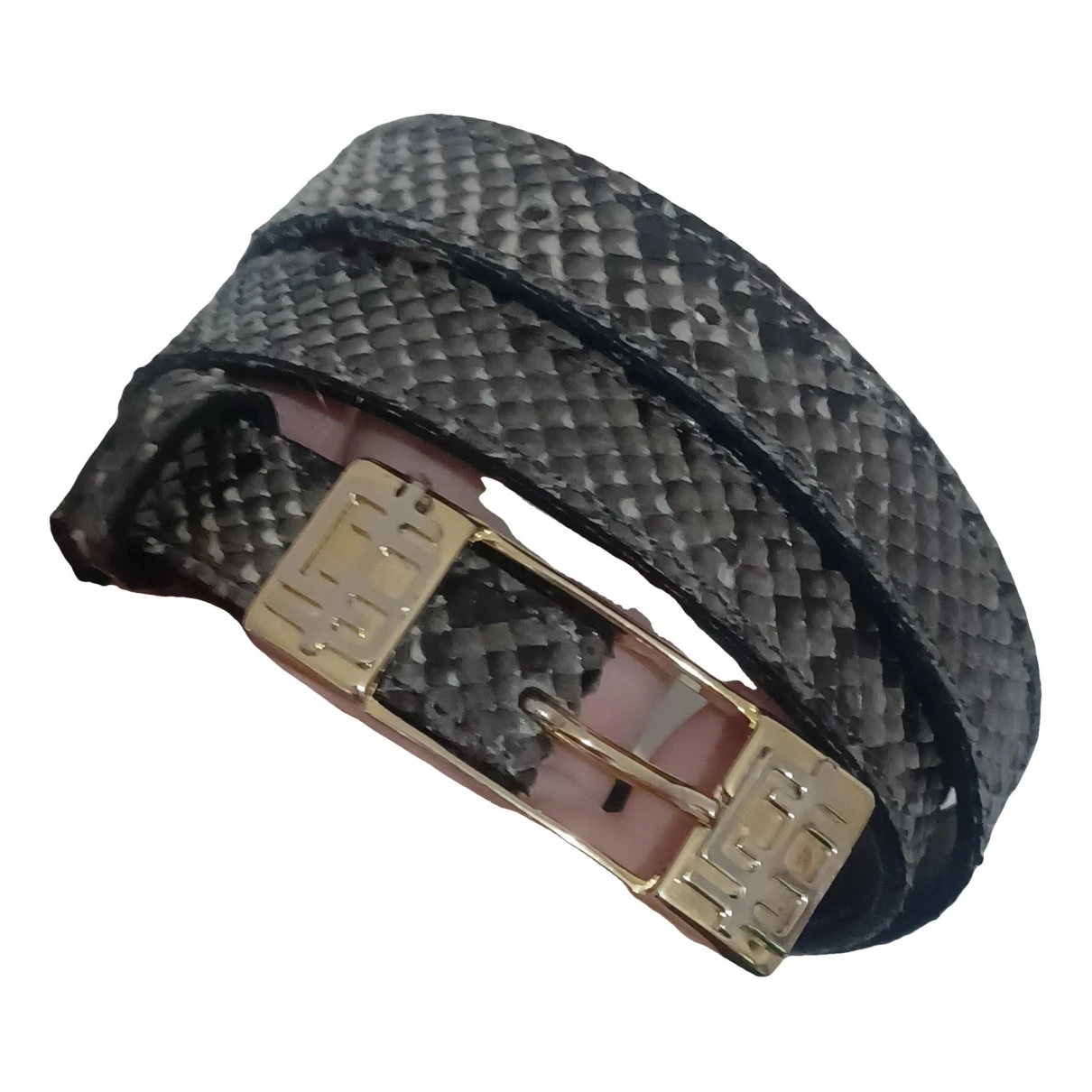 Pre-owned Emilio Pucci Leather Belt In Grey