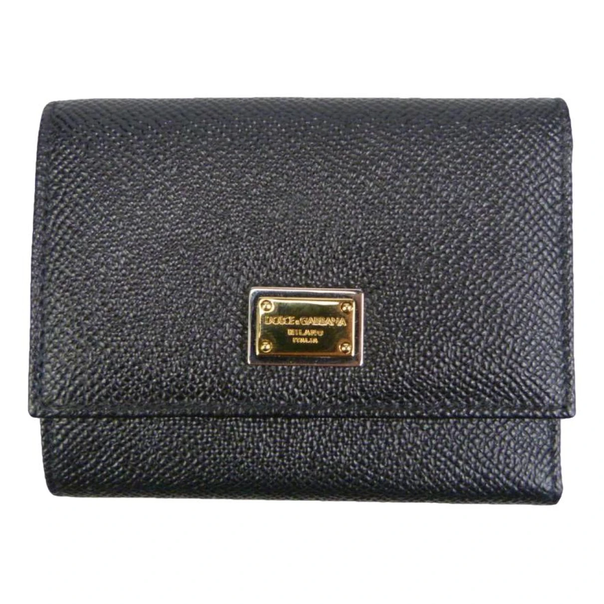 Pre-owned Dolce & Gabbana Leather Wallet In Black