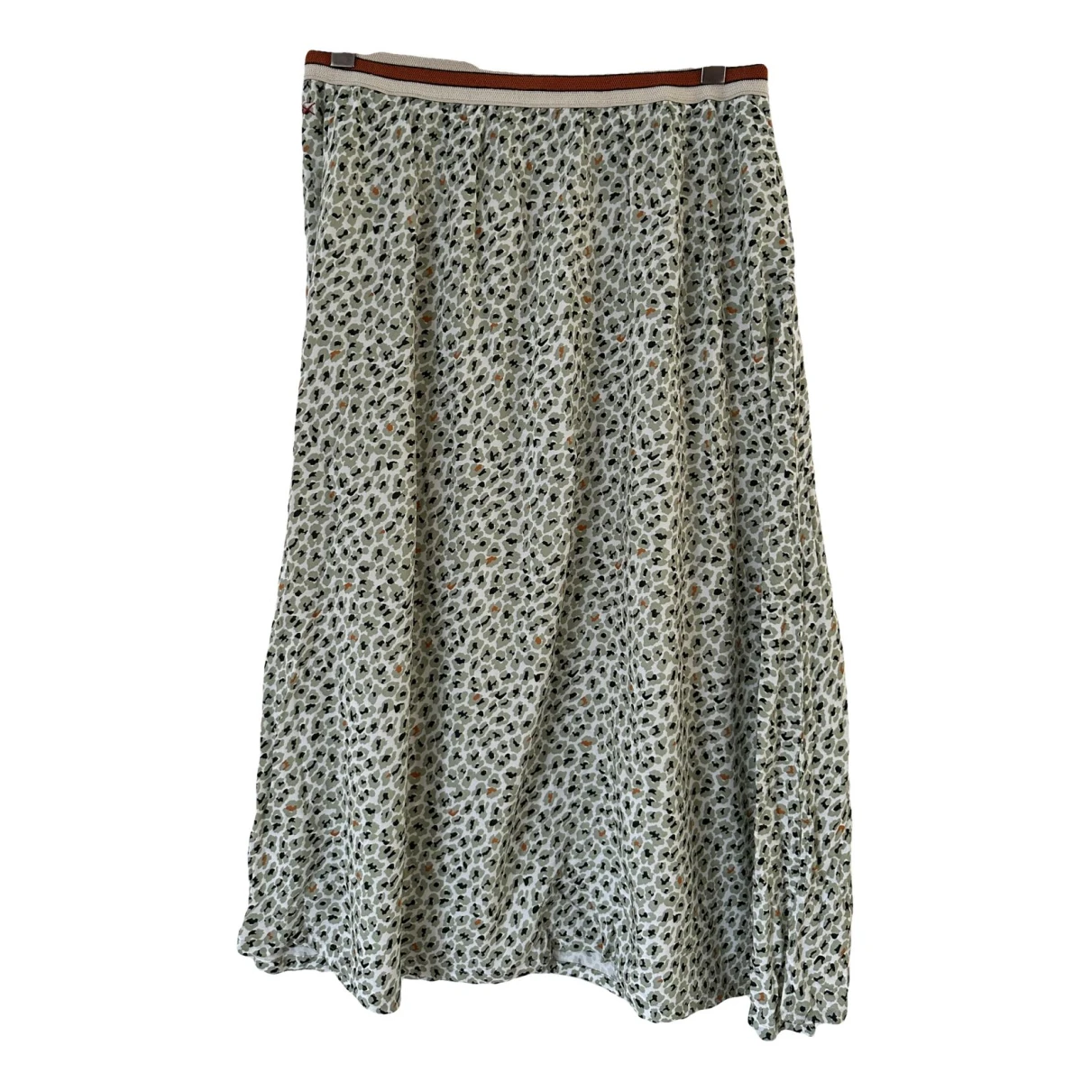 Pre-owned Anna Maxi Skirt In Green