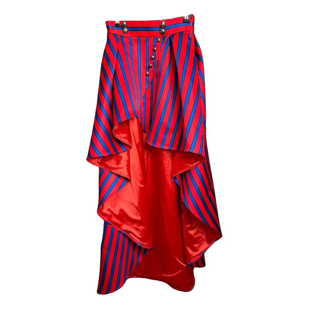 Pre-owned Elisabetta Franchi Silk Maxi Skirt In Multicolour