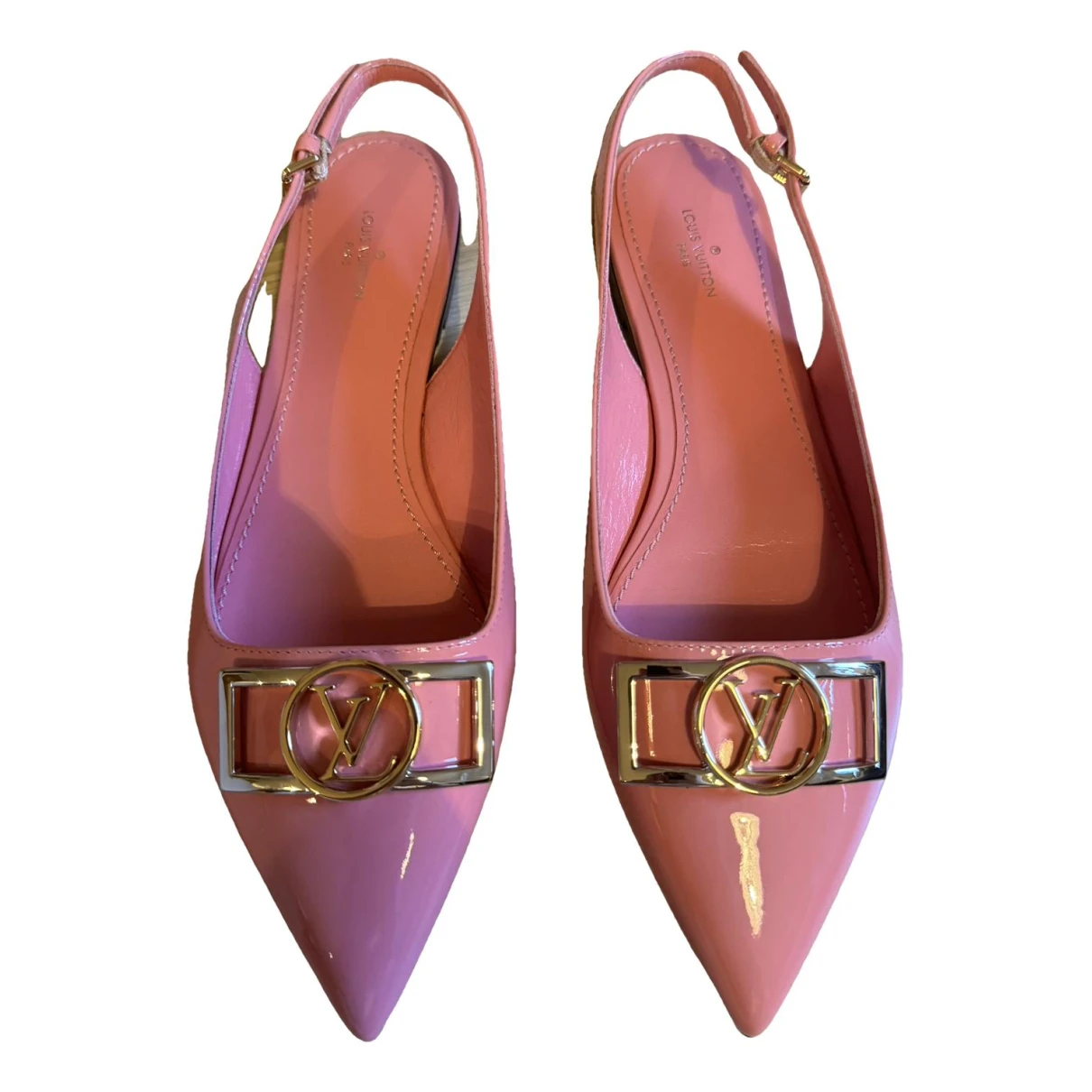 Pre-owned Louis Vuitton Patent Leather Ballet Flats In Pink