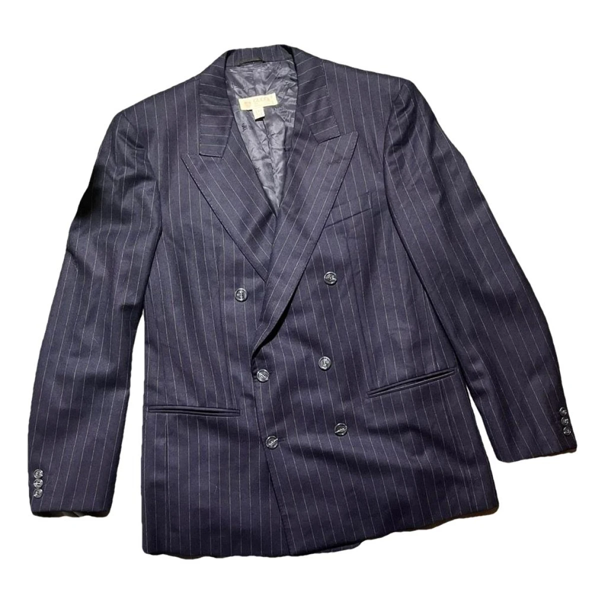Pre-owned Gucci Wool Suit In Navy