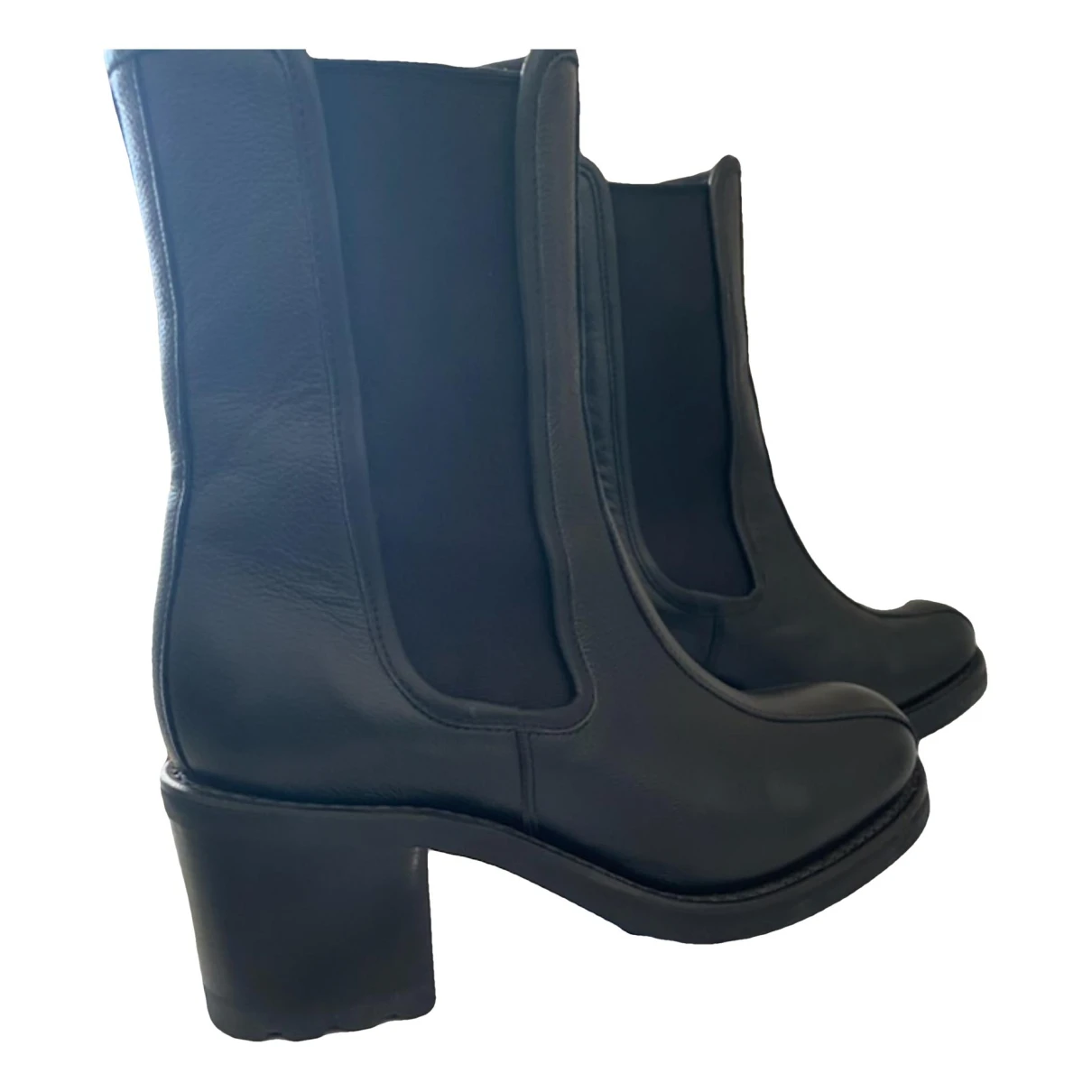 Pre-owned Free Lance Leather Boots In Black