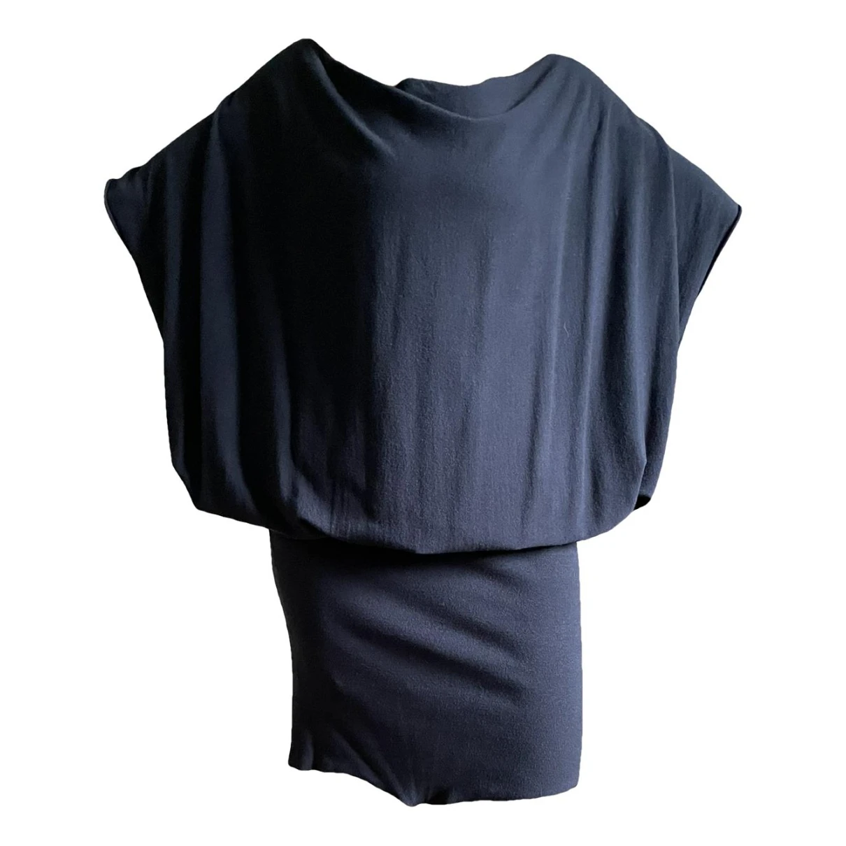 Pre-owned Donna Karan Mini Dress In Blue