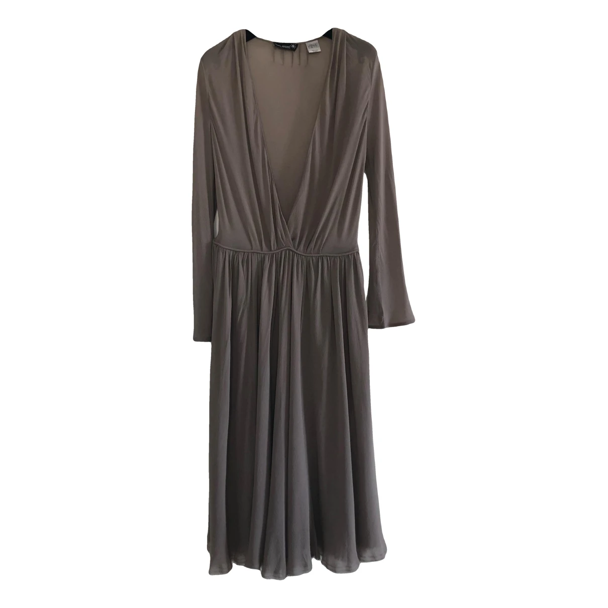 Pre-owned Isabel Marant Silk Mid-length Dress In Brown