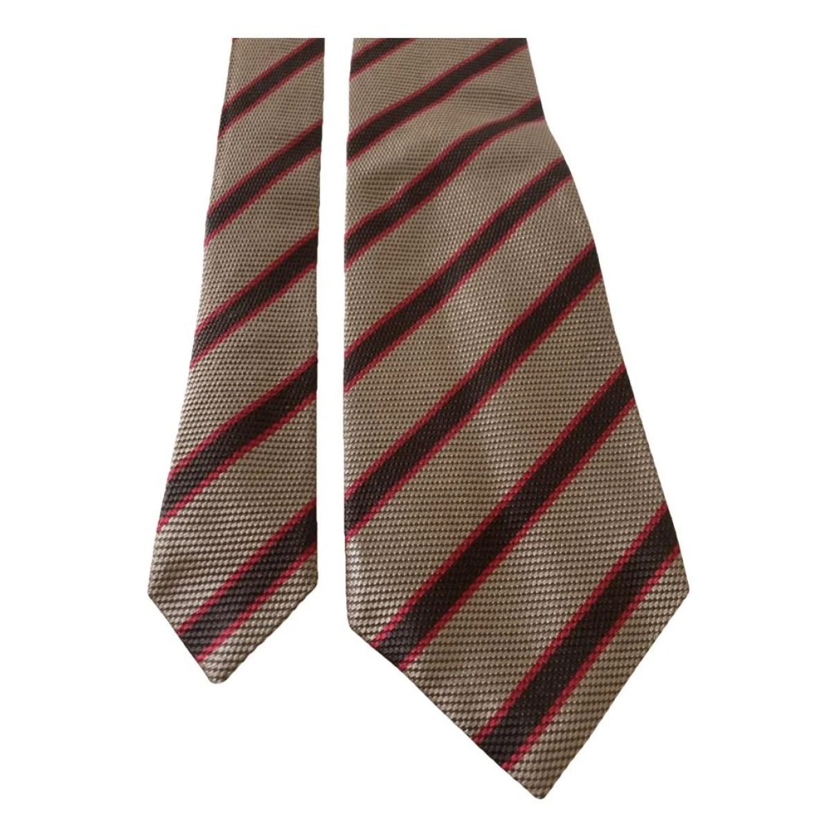 Pre-owned Corneliani Silk Tie In Brown