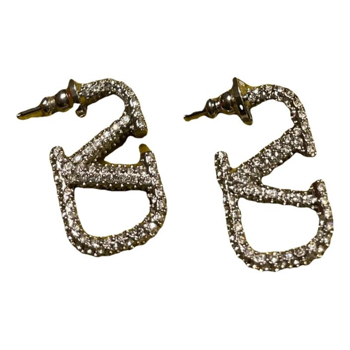 Pre-owned Valentino Garavani Earrings In Silver