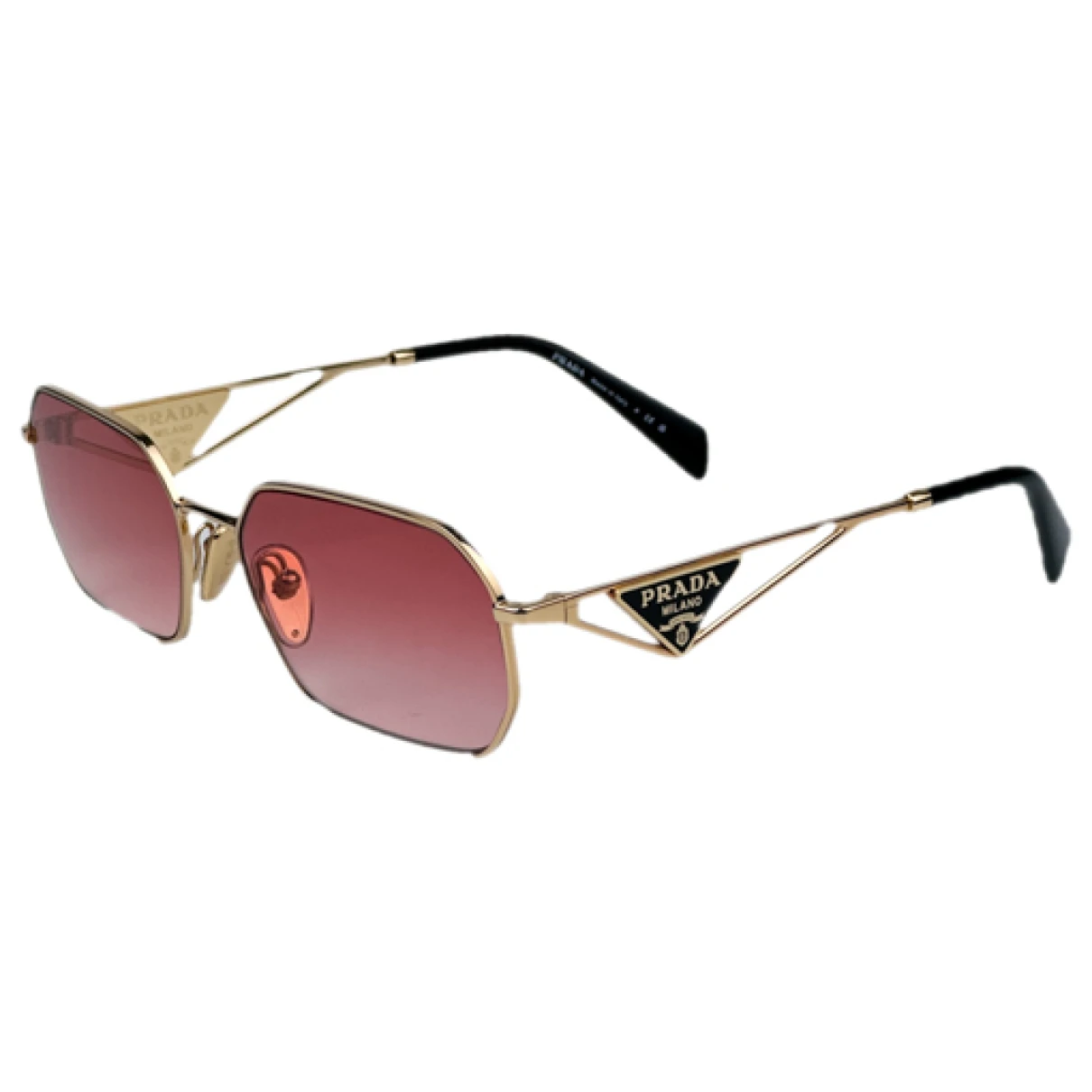 Pre-owned Prada Sunglasses In Gold