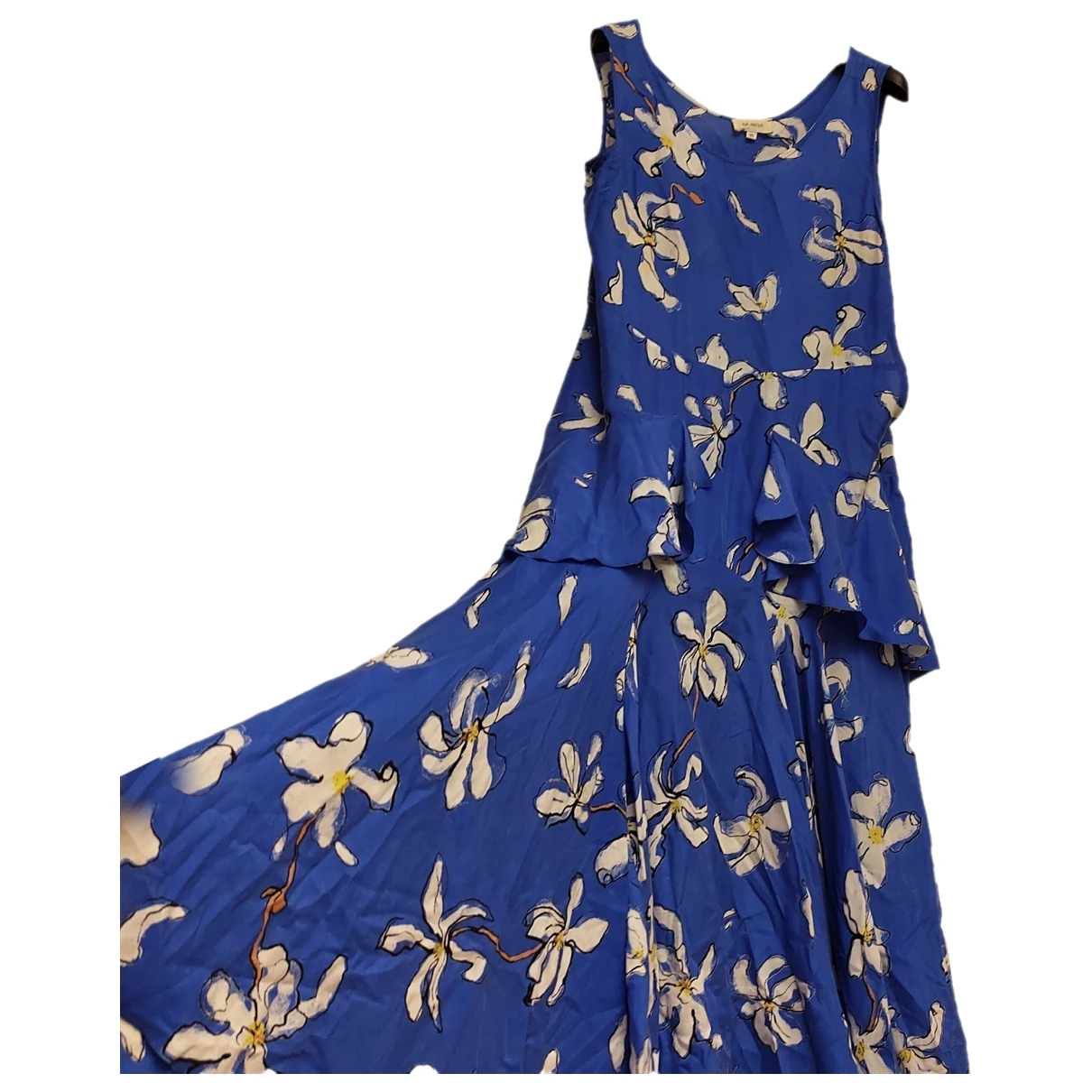 Pre-owned Isa Arfen Silk Dress In Blue