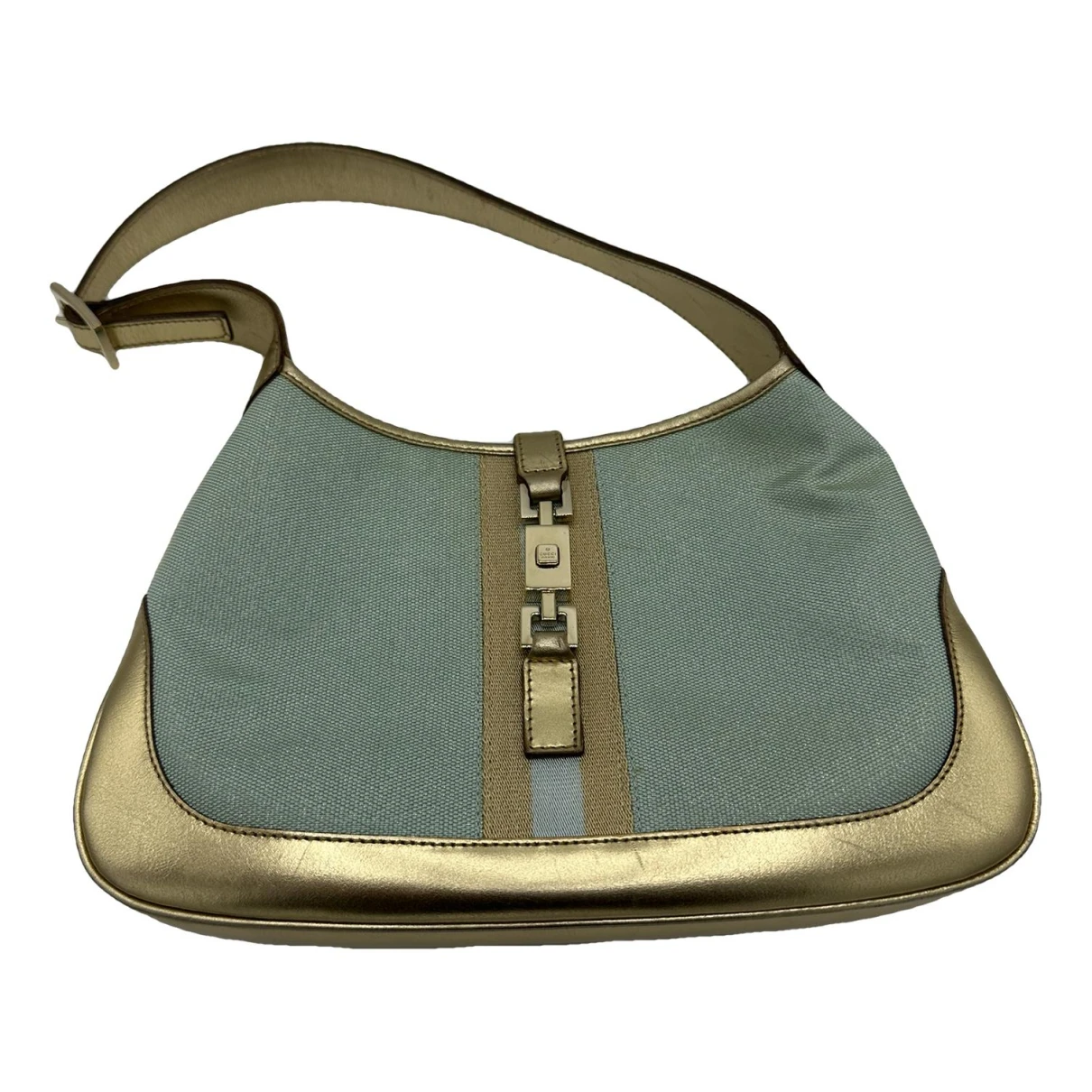Pre-owned Gucci Jackie 1961 Leather Handbag In Gold