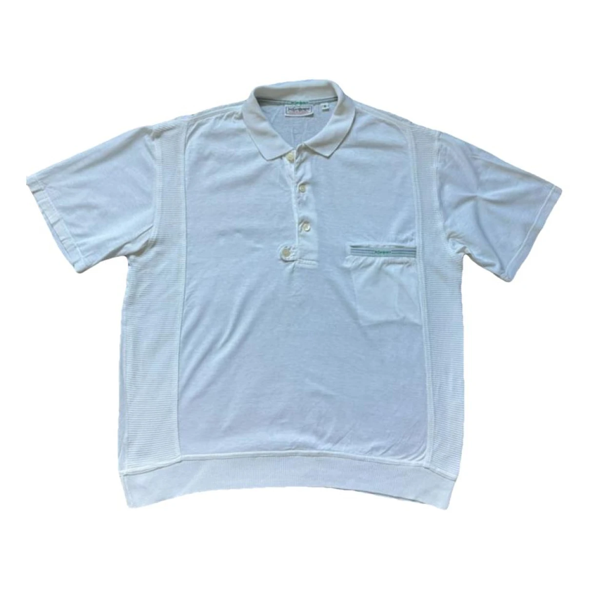 Pre-owned Saint Laurent Linen Polo Shirt In White
