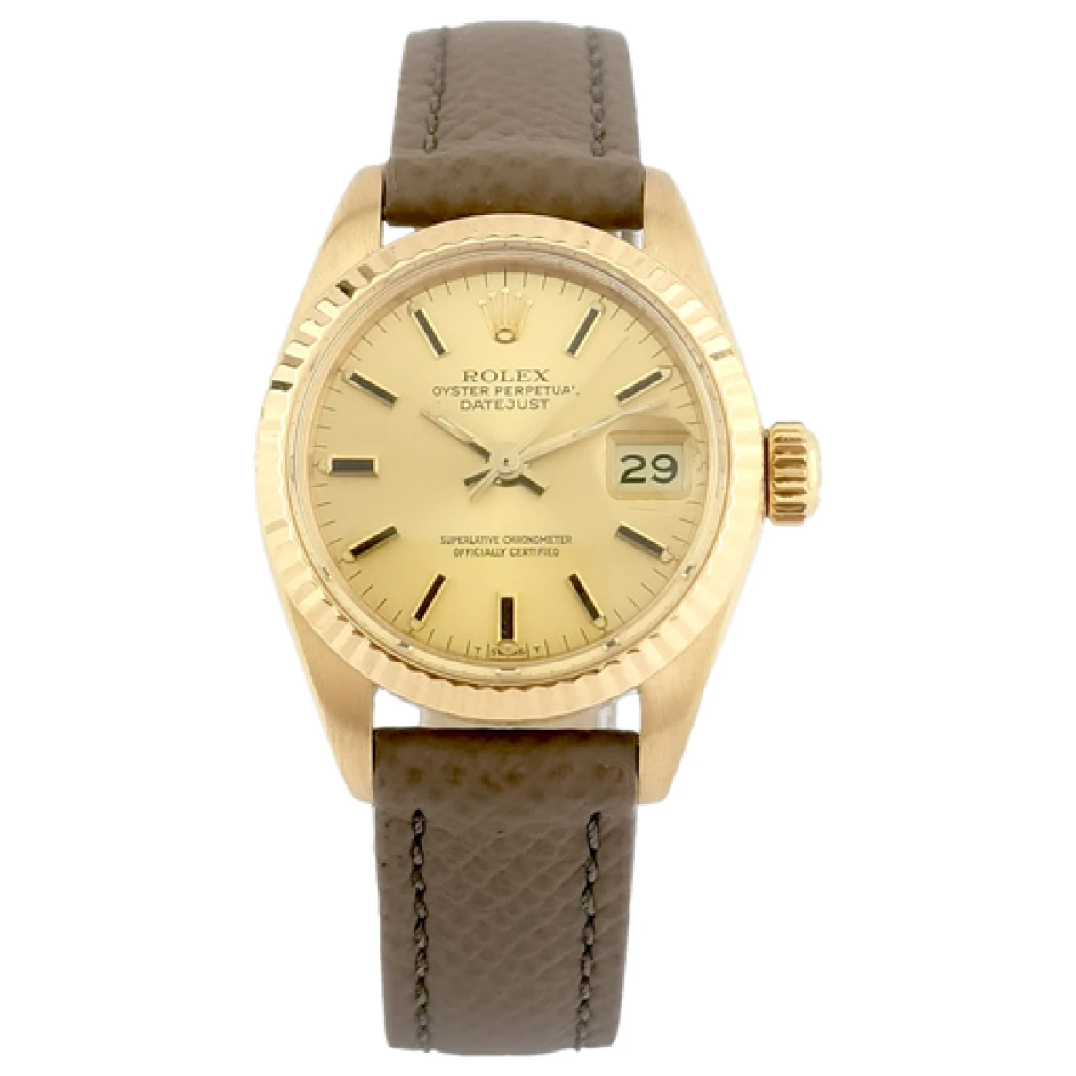 Pre-owned Rolex Lady Datejust 26mm Yellow Gold Watch
