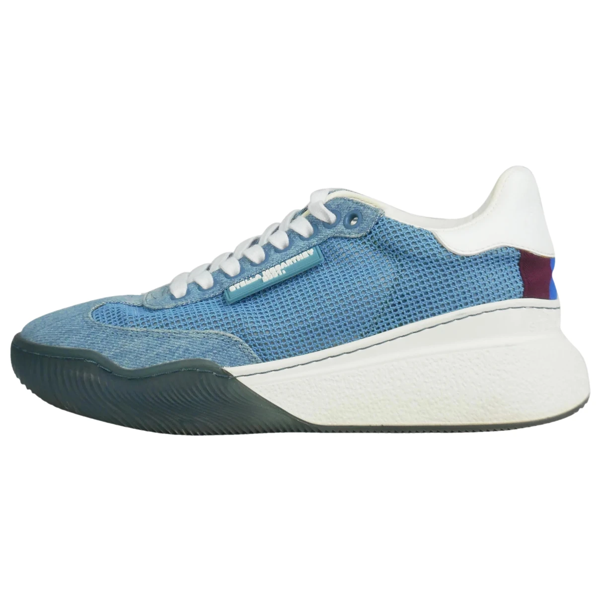 Pre-owned Stella Mccartney Cloth Trainers In Blue