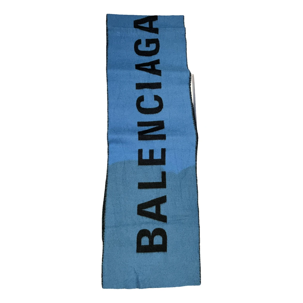 Pre-owned Balenciaga Wool Scarf In Blue
