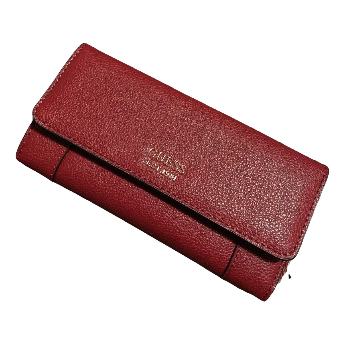 Pre-owned Guess Wallet In Burgundy