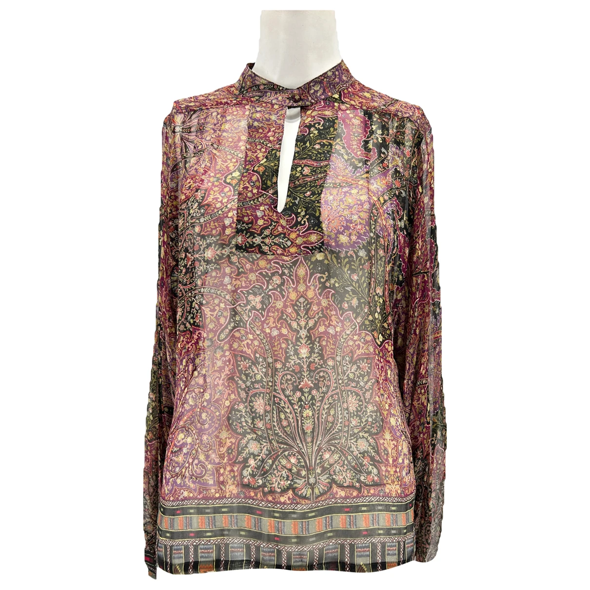 Pre-owned Etro Silk Blouse In Brown
