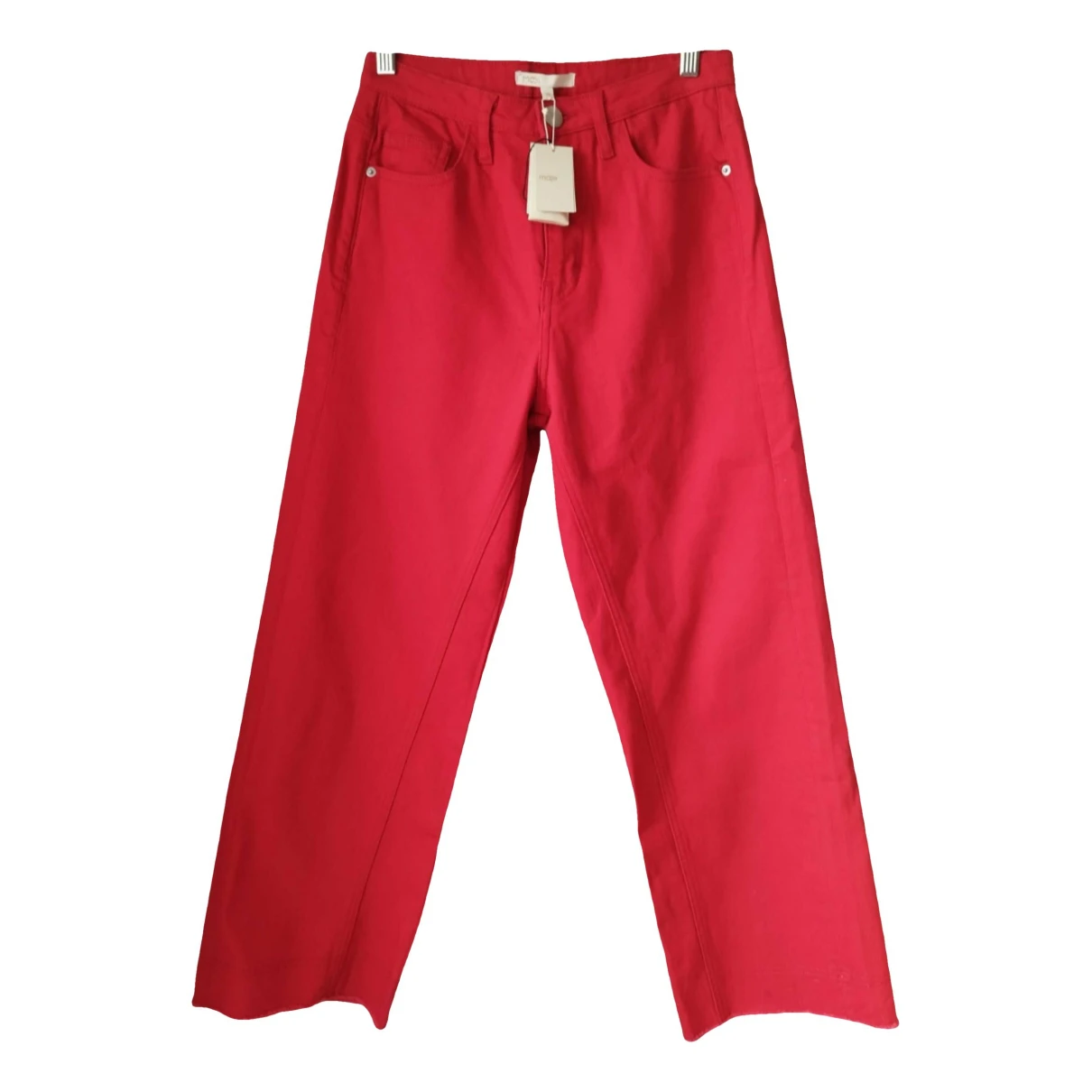 Pre-owned Maje Large Jeans In Red