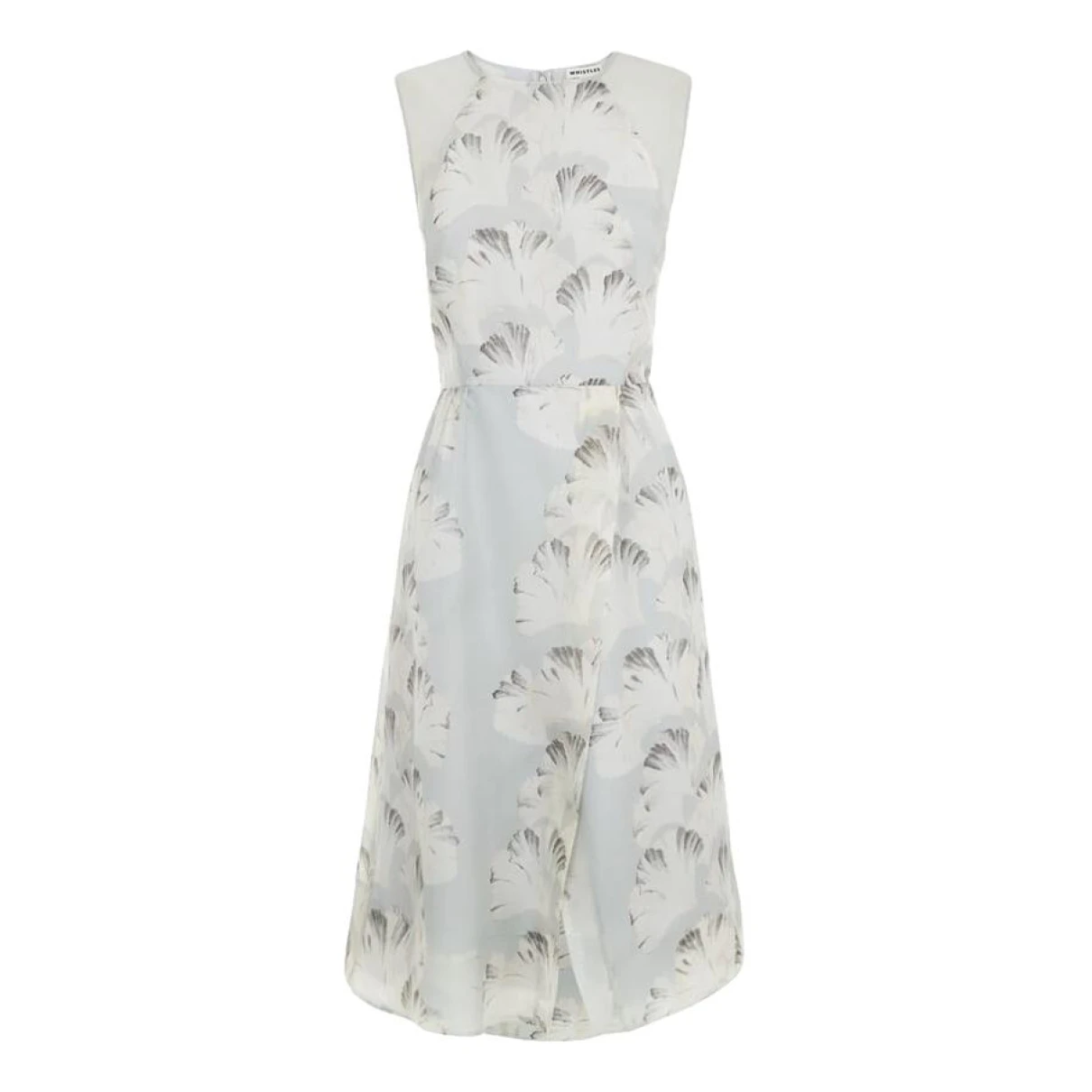 Pre-owned Whistles Silk Mid-length Dress In White
