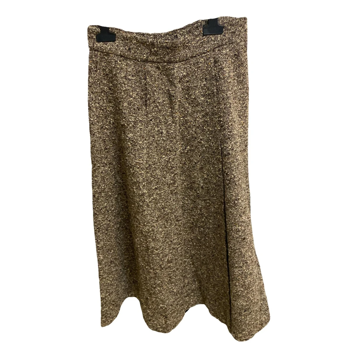 Pre-owned Max Mara Wool Maxi Skirt In Brown