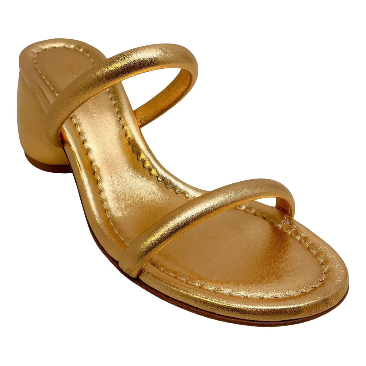 Pre-owned Gianvito Rossi Leather Sandals In Gold
