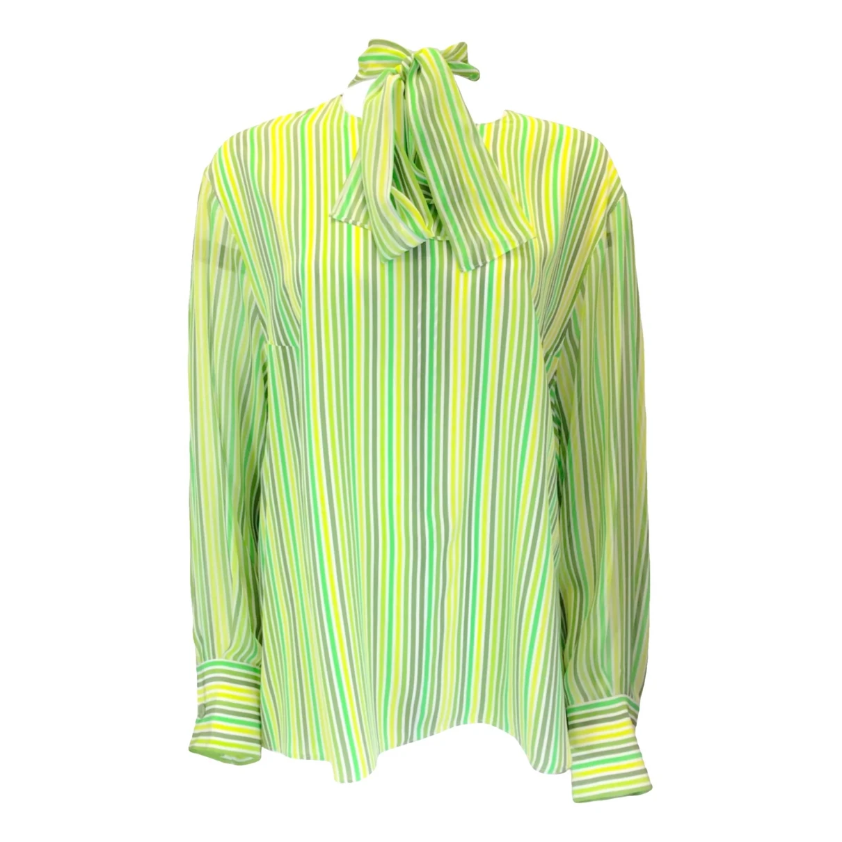 Pre-owned Akris Silk Blouse In Green