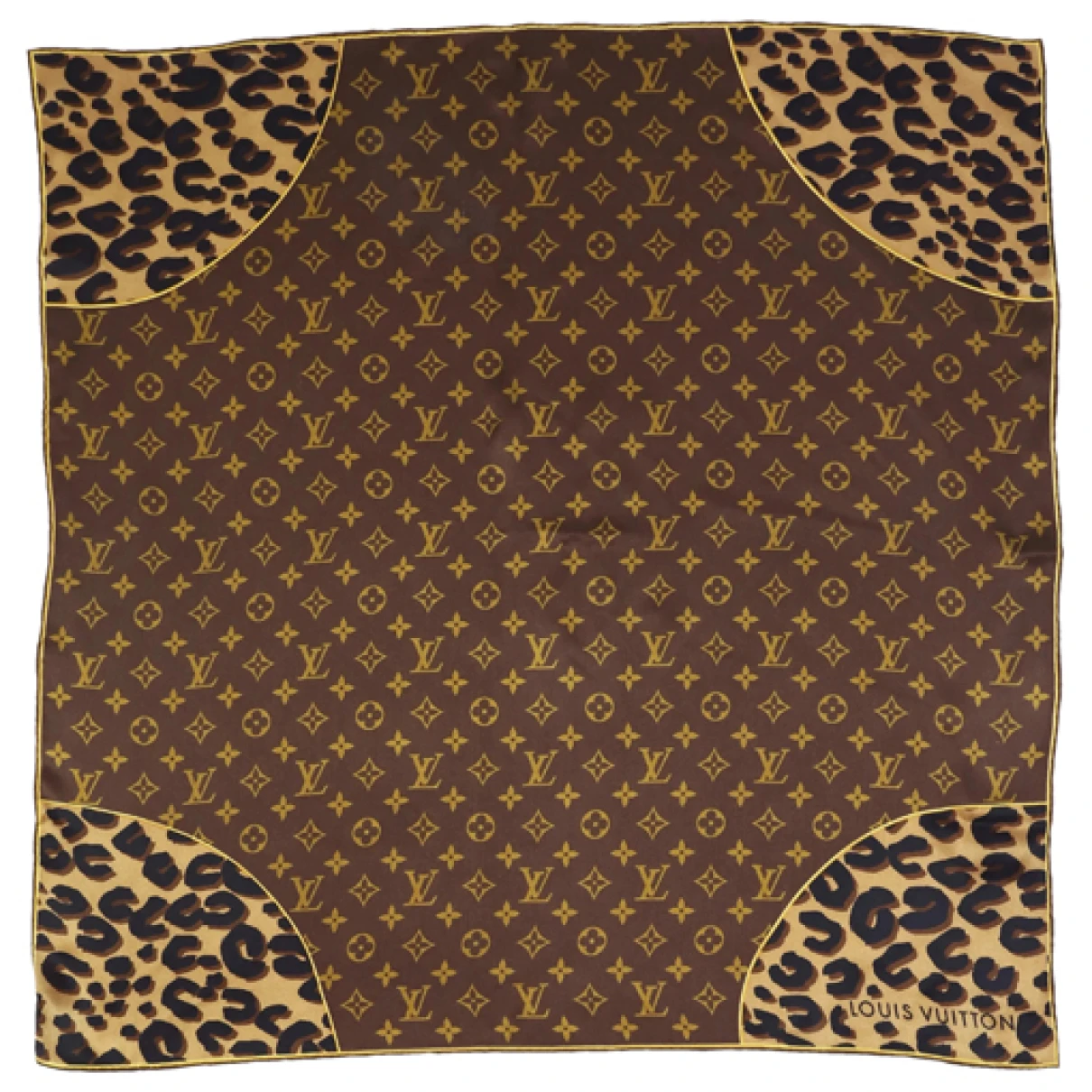 Pre-owned Louis Vuitton Silk Scarf In Brown