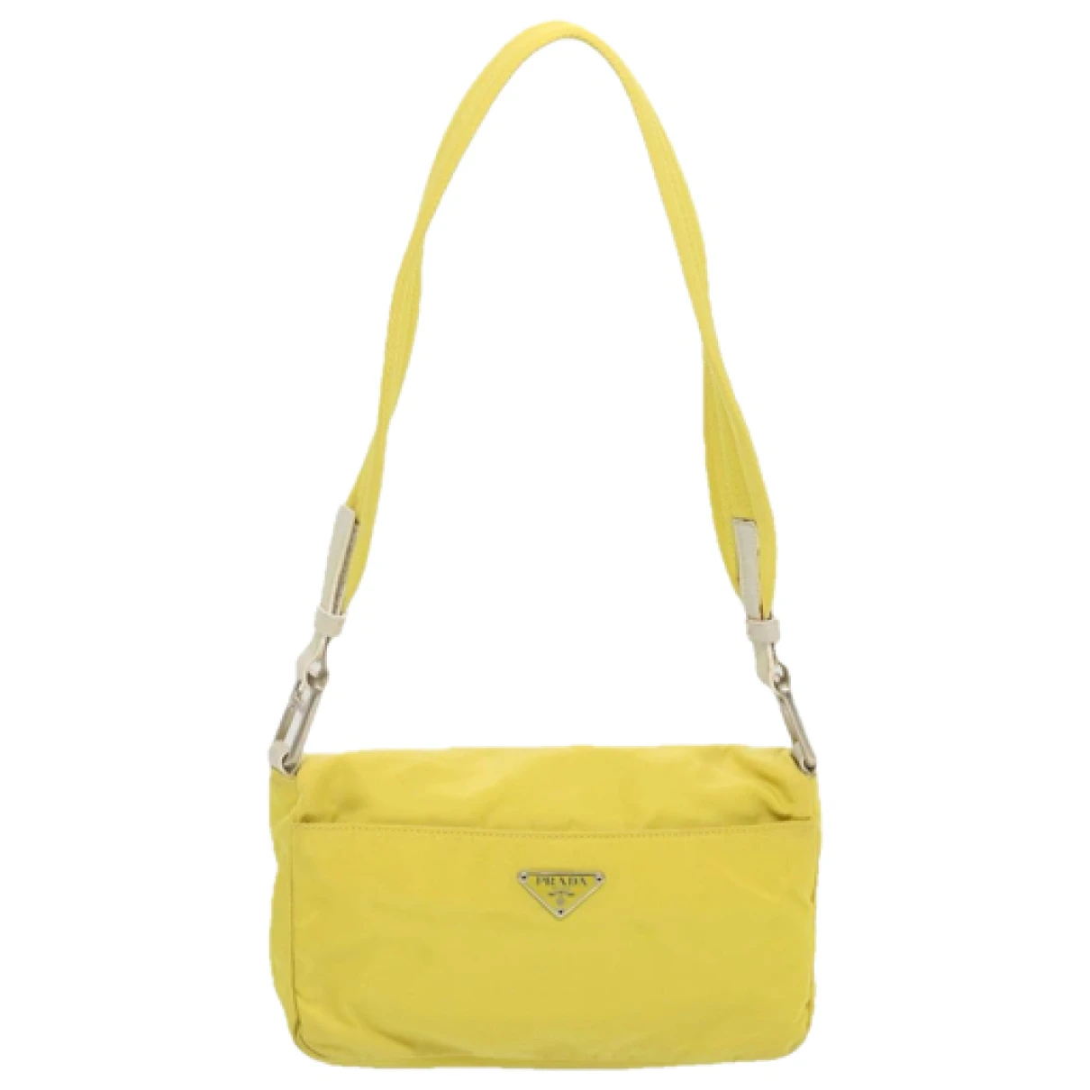 Pre-owned Prada Tessuto Handbag In Yellow