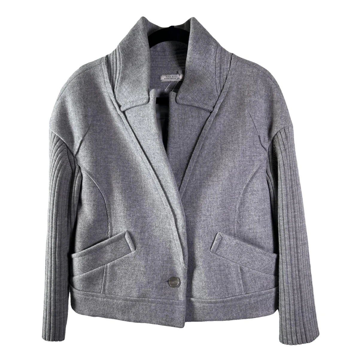 Pre-owned Nina Ricci Wool Jacket In Grey