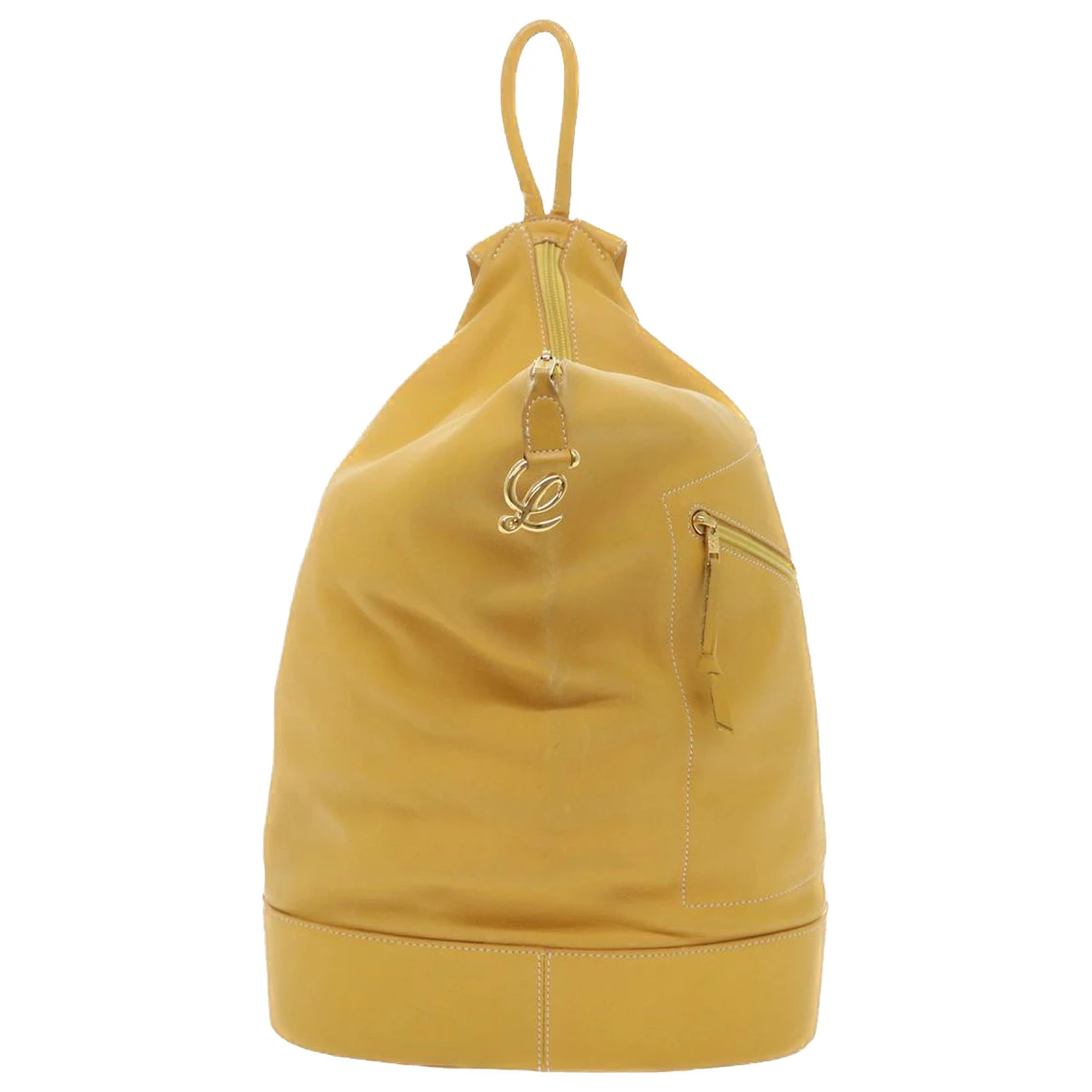 Pre-owned Loewe Leather Handbag In Yellow