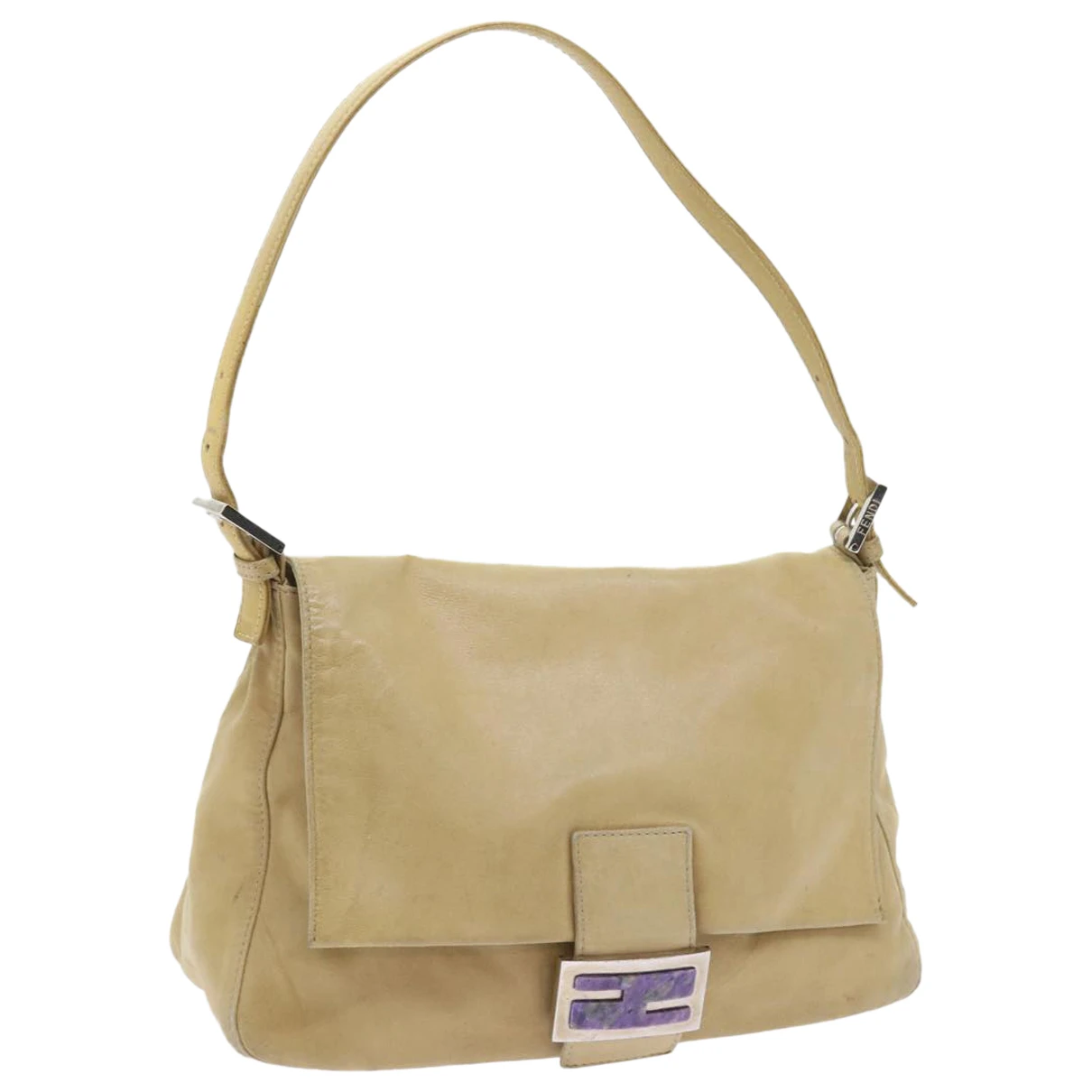 Pre-owned Fendi Leather Handbag In Beige