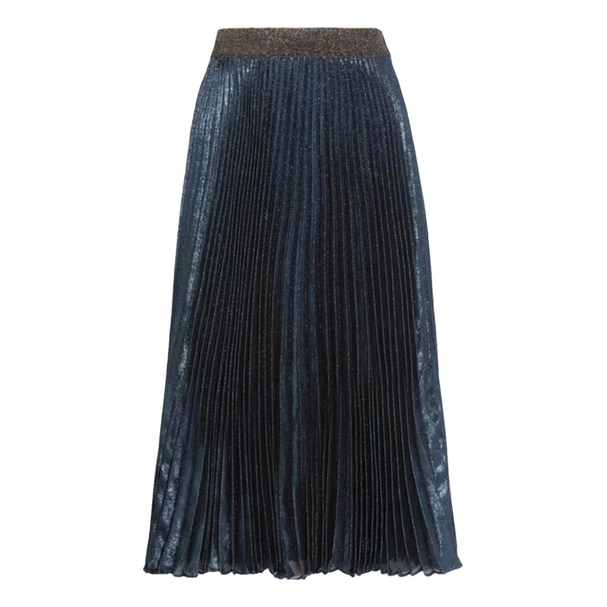 Pre-owned Christopher Kane Silk Mid-length Skirt In Metallic