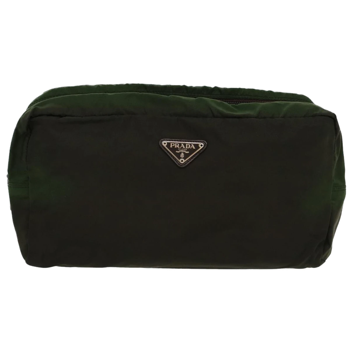 Pre-owned Prada Re-nylon Clutch Bag In Green