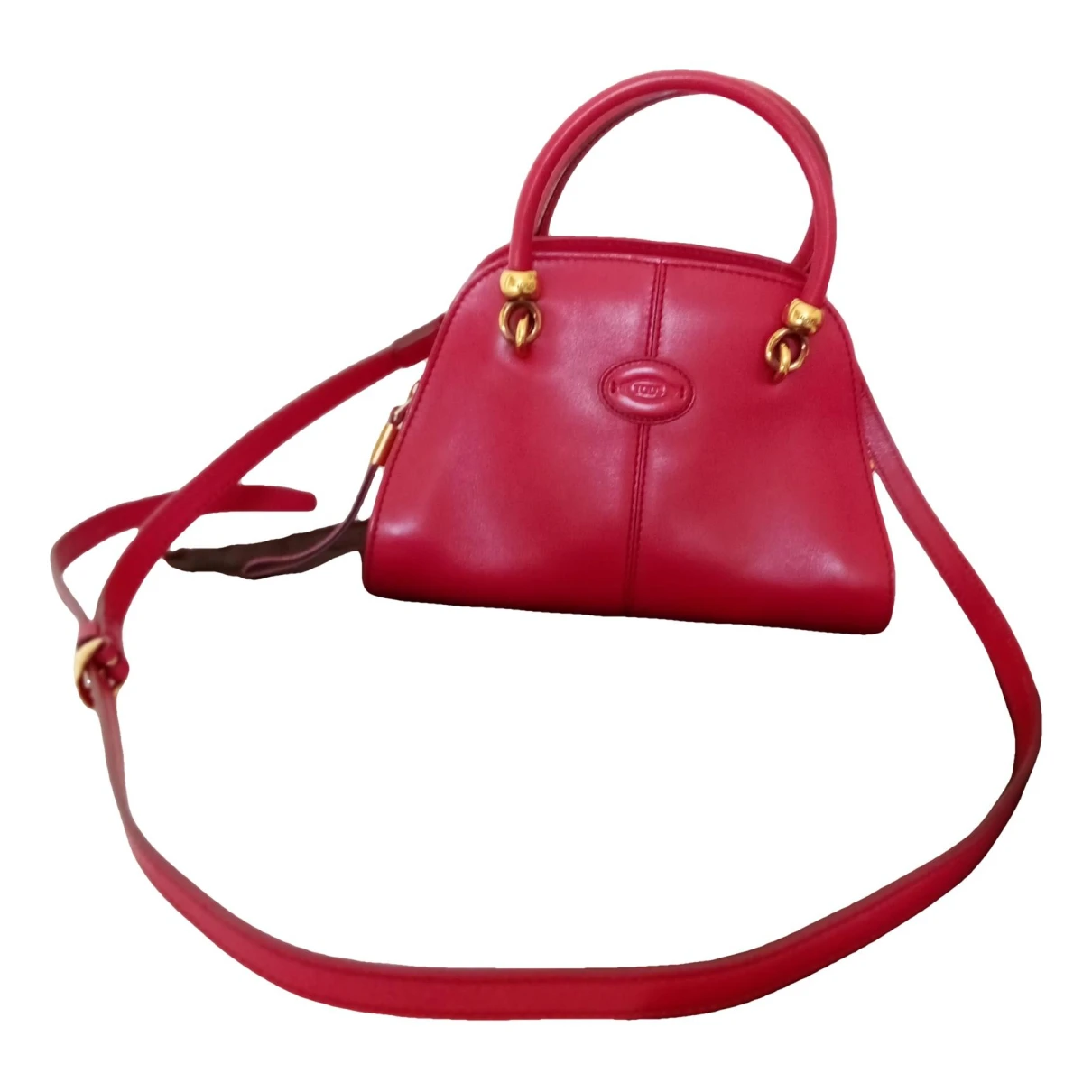 Pre-owned Tod's Leather Crossbody Bag In Red