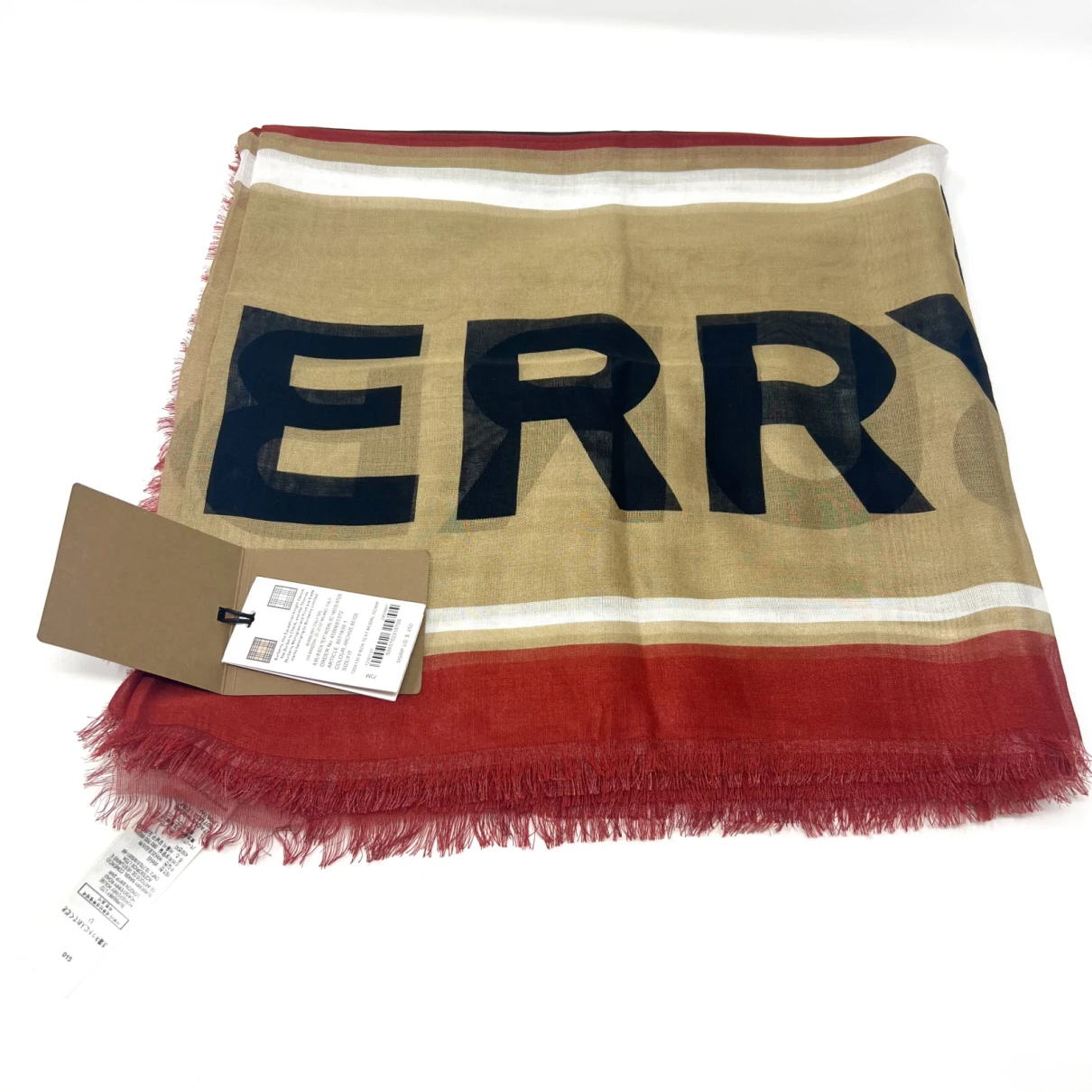 Pre-owned Burberry Silk Scarf In Brown
