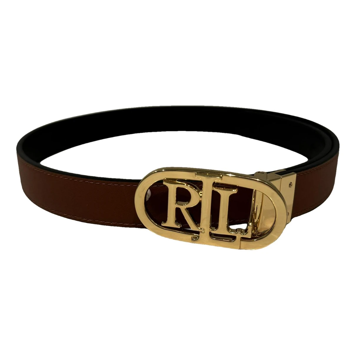Pre-owned Lauren Ralph Lauren Leather Belt In Black