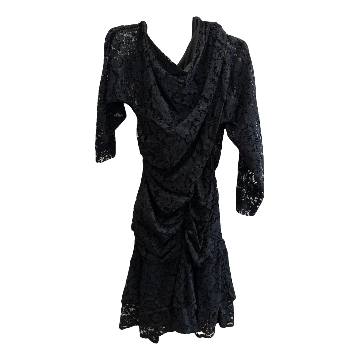 Pre-owned Camilla And Marc Lace Mini Dress In Black