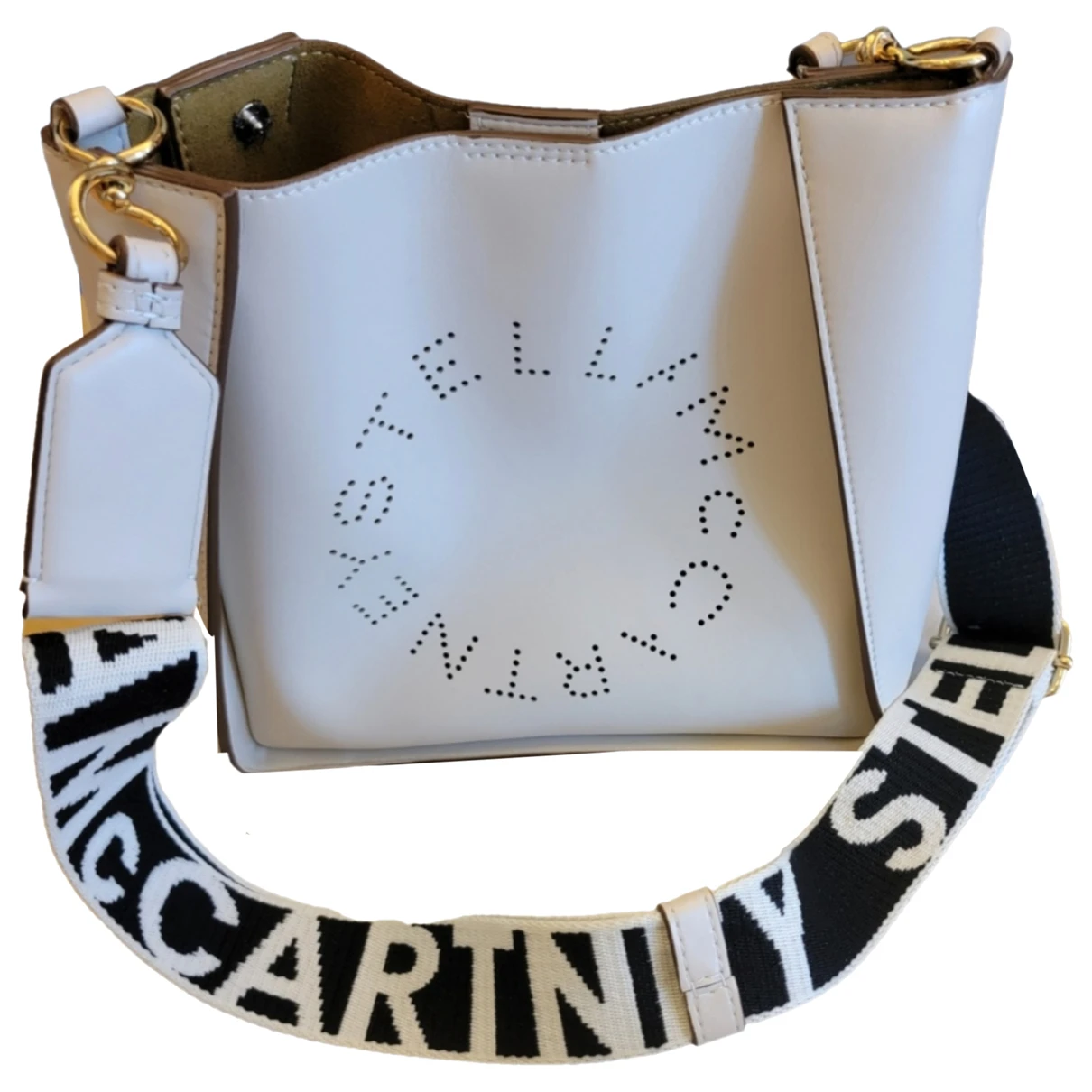 Pre-owned Stella Mccartney Logo Vegan Leather Handbag In Other
